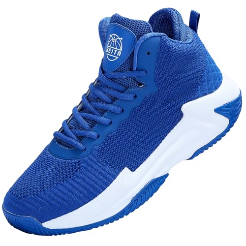Beita Basketballschuhe für Herren, hohe Oberseite, Sneaker, atmungsaktive Sportschuhe, rutschfest, Klassisches Blau, 41 EU von Beita