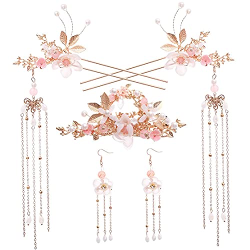 2pcs Haarstöcke mit Quasten, Perlenblume Hair Stick Chinesisches Haarspannstäbchen Vintage Lange Quasten Haarnadel Chignon -Essstäbchen für Frauen Mädchen von Beito