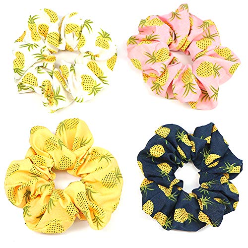 3 Stück/Set-elastische Haar-ring Ananas Muster Stretchy Haar-riegel-pferdeschwanz-halter-band Scrunchies Ringe Für Mädchen (zufällige Farben) von Beito