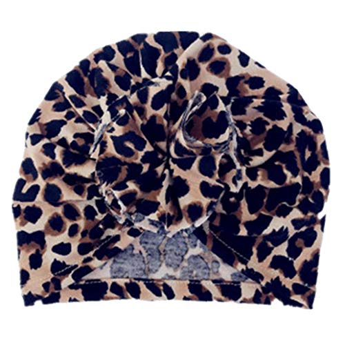 Baby-Hut Neugeborenes Krankenhaus Hut Infant Turban Nursery Beanie Headwrap Mit Leopard-Flowe Hut von Beito