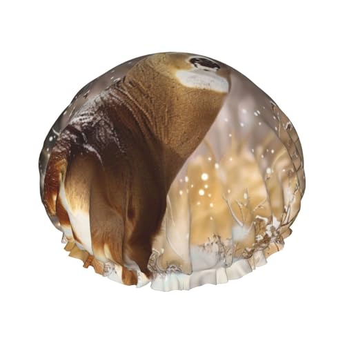 Free Whitetail Deer Printed Double Layer Lined Shower Cap,Shower Caps For Women Reusable von Beivgoxl