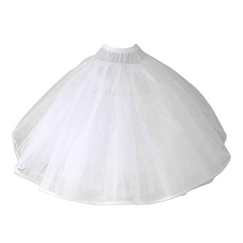 Beiyasi Damen 8 Schichten Tüll Ballkleid Brautkleid Petticoat ohne Ringe Abend Prom Crinoline Half Slip Puffy Unterrock Petticoat Weiß von Beiyasi