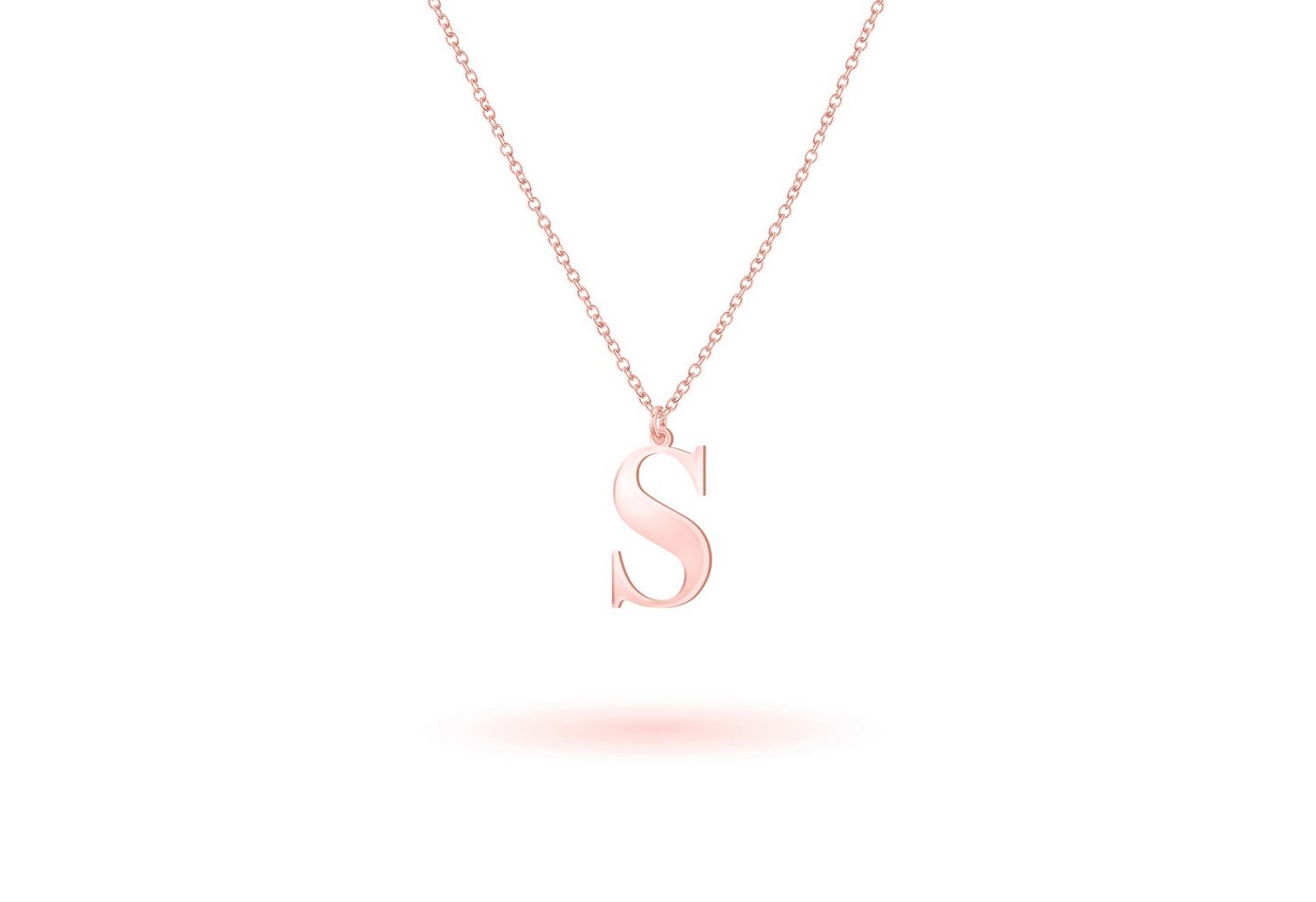 Beka&Bell Kette mit Anhänger 925-Sterling Silber rotvergoldet Glänzend 45cm von Beka&Bell