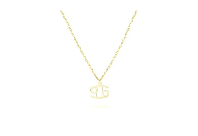 Beka&Bell Kette mit Anhänger 925-Sterling Silber vergoldet Glänzend 42cm Krebs von Beka&Bell