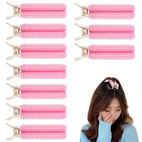 Bekecidi 10 Stück Volumen-Haarwurzel-Clips Haarwurzel Natürliche Flauschige Haar-Volumizer-Clips Selbstklebende Lockenwickler Roller Clips Haarstyling-Werkzeuge für Frauen und Mädchen (Rosa) von Bekecidi