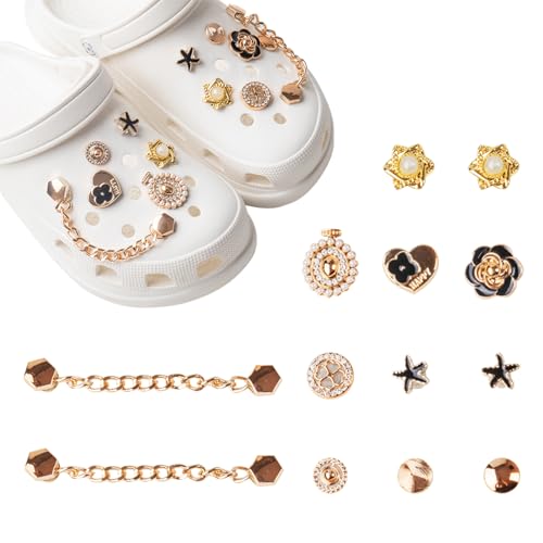 Bekecidi 24 Stück Schuh Charms, Bling Schuhanhänger Dekoration Schmuck Design, Schuh Accessoires Charms Schuh Charms Anstecker für Erwachsene Frauen Kinder Mädchen DIY Geschenke (D) von Bekecidi