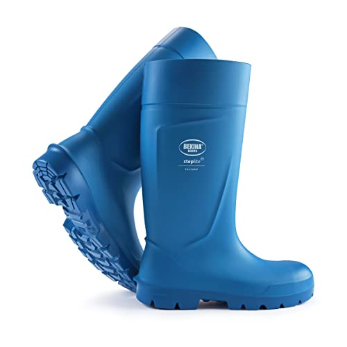 Steplite Easygrip S4 Sicherheitsstiefel für Herren und Damen mit Stahlkappe, rutschfeste Arbeitsstiefel beständig gegen chemische Reinigungsmittel, Lebensmittelindustrie, isolierend, blau EU 38 von Bekina