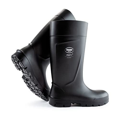 Steplite Easygrip S5 Sicherheitsstiefel für Herren und Damen mit Stahlkappe und Stahlsohle, rutschfest, Arbeitsstiefel BAU-Industrie, federleicht, isolierend bis - 20 Grad, schwarz, EU 39 von Bekina