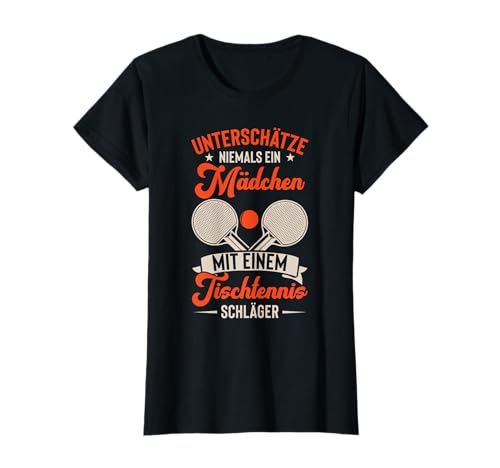 Ping Pong Mädchen Mit Einem Tischtennis Schläger T-Shirt Ping Pong Mädchen Mit Einem Tischtennis Schläger T-Shirt von Bekleidung Für Ping Pong Spieler