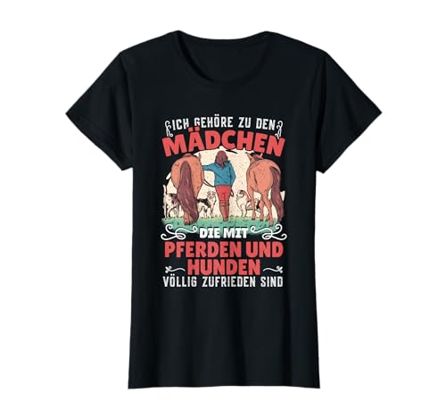 Mädchen Pferde Hunde Reiten Pferd T-Shirt von Bekleidung für Reiter Reiterin Hunde Pferde Fan
