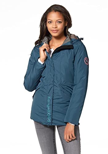 Bekleidung Kangaroos Damen Jacke 3in1 herausnehmbare Innenjacke (36, Blau) von Bekleidung