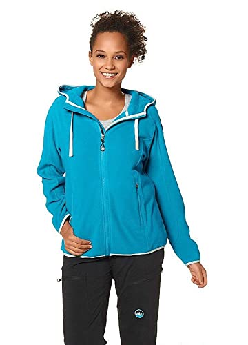 Bekleidung Polarino Damen kuschelweiche Fleecejacke Fleece Jacke (44-46, Türkis) von Bekleidung