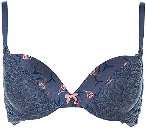 s.Oliver Damen Push Up BH mit Spitze (Powder Blue AOP, 75 / A) von Bekleidung