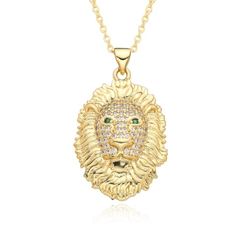 Belachick Gedenken Halskette Ketten Schmuck Herren Frauen Anhänger Necklace Löwenkopf Anhänger Halskette Für Herren Hip-Hop Halskette E335 Belachick Gedenken Halskette Ketten Schmuck Herren Frauen Anhänger Necklace Löwenkopf Anhänger Halskette Für Herren Hip-Hop Halskette E335 von Belachick