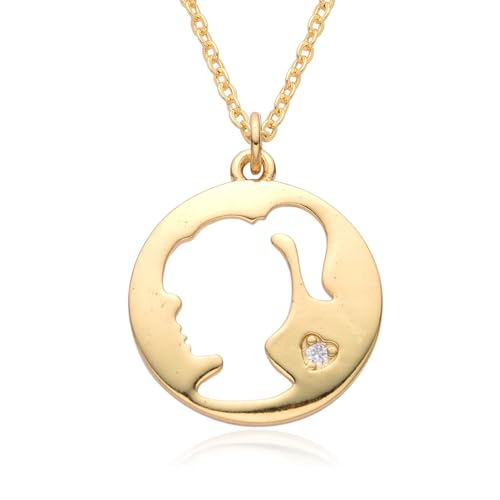 Belachick Gedenken Halskette Ketten Schmuck Herren Frauen Anhänger Necklace Paar Halskette, Jungen Und Mädchen, Micro Intarsien Mit Bunten Zirkon Anhänger Halskette B349 von Belachick