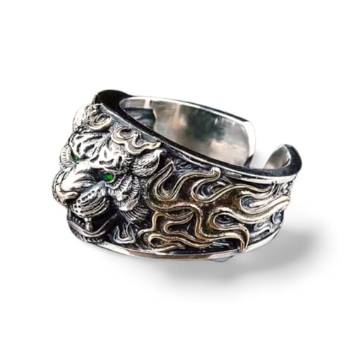 Belachick Klassisch Ring Ringe Damen Bijouterie Herren Retro Dominanter Tiger Offener Ring Herren Charme Punk Hip-Hop Rock Belachick Klassisch Ring Ringe Damen Bijouterie Herren Retro Dominanter Tiger Offener Ring Herren Charme Punk Hip-Hop Rock von Belachick