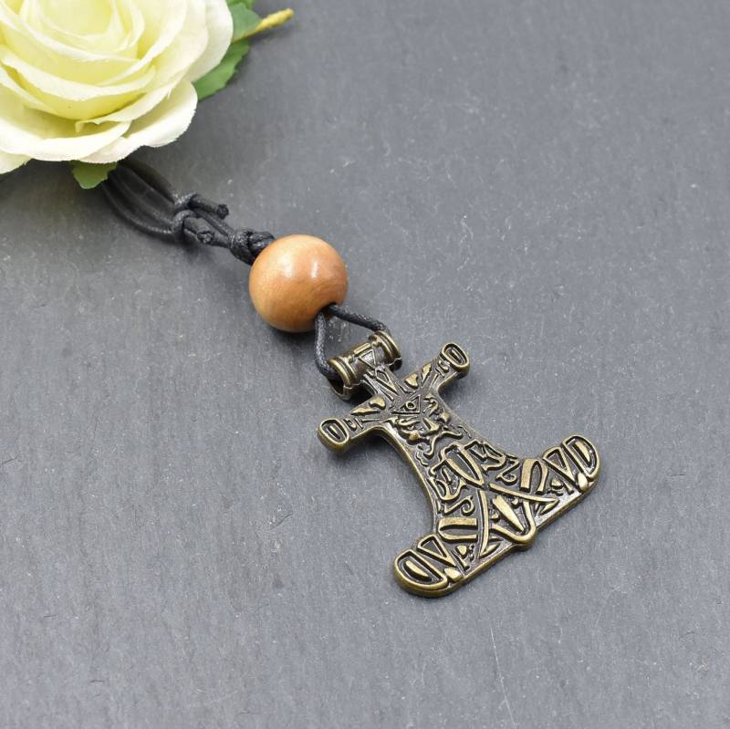 Wikinger Kette Mit Hiddensee Hammer Von Belanas Schatzkiste - Thorshammer Schmuck Bronze Oder Kupferfarben Aus Zamak von BelanasSchatzkiste