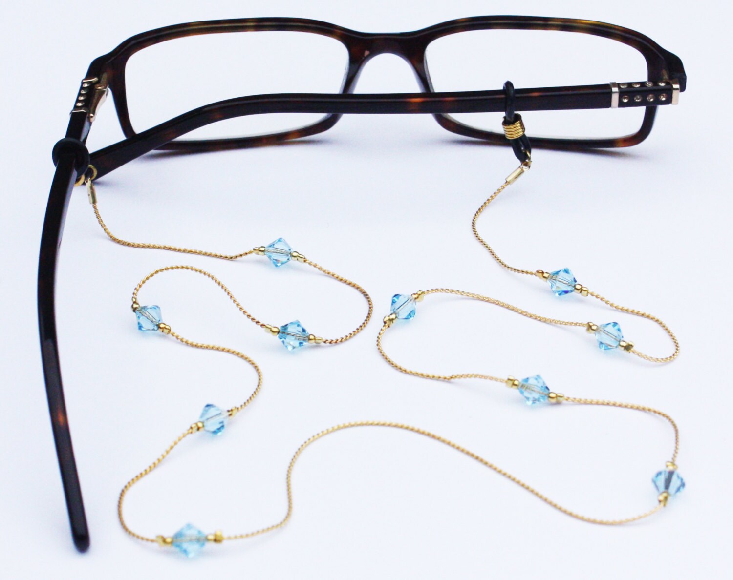 Brillenkette || Aquamarin von BelandEve