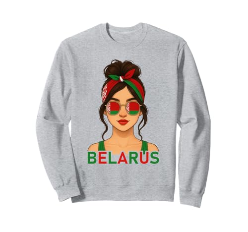 Belarusian Girl Belarus Flag Belarusian Girlfriend Wife Sweatshirt Belarusian Girl Belarus Flag Belarusian Girlfriend Wife Sweatshirt von Belarusian Girl Designs Blond And Brunette