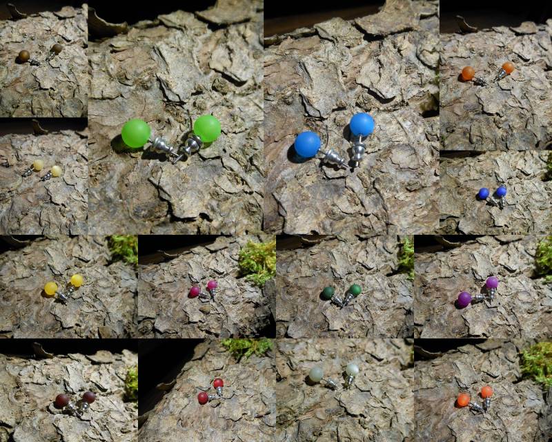 Ohrstecker Bunt Verschiedene Farben Polaris Polarisohrstecker von BelasPerlenparadies