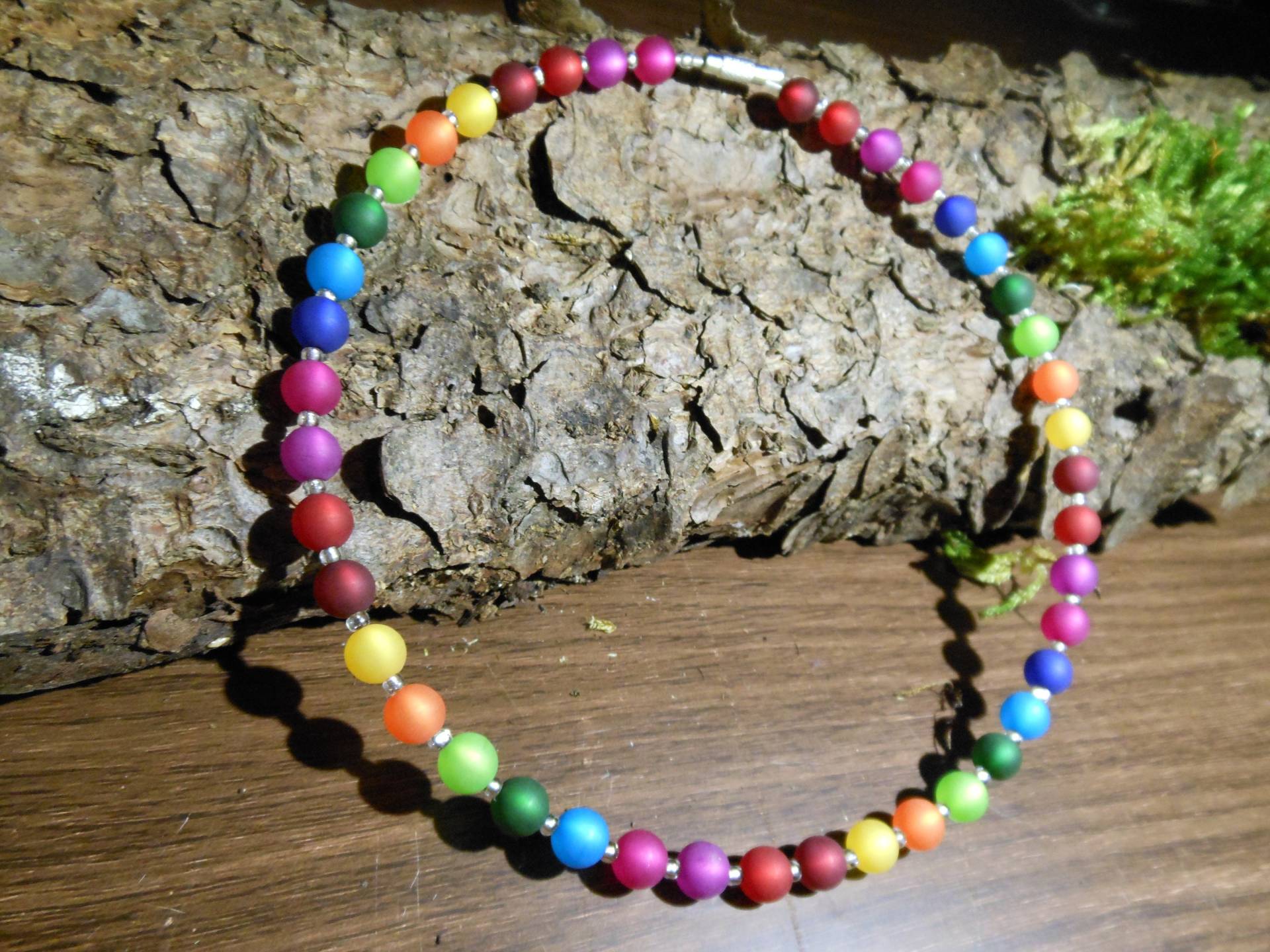 Perlenkette Polaris Kette Regenbogen Collier Halskette Bunt Perlenkette Polaris Kette Regenbogen Collier Halskette Bunt von BelasPerlenparadies