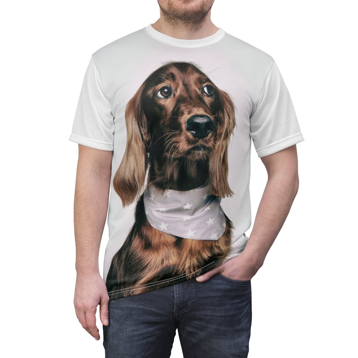 Personalisiertes Foto-T-Shirt Haustier-Shirt Mit Allover-Print Personalisiertes Foto-T-Shirt Haustier-Shirt Mit Allover-Print von BeldisegnoShop