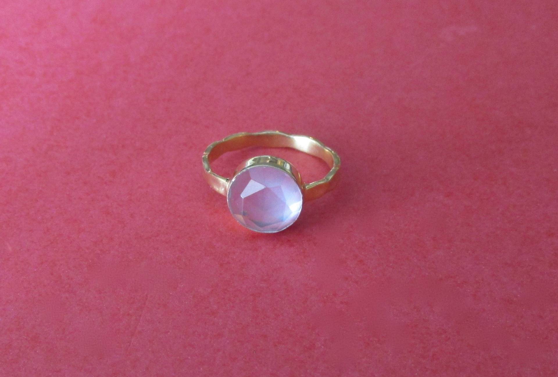 Ringset Aus Vermeil Mit Gehämmertem Chalcedon Ring Ringset Aus Vermeil Mit Gehämmertem Chalcedon Ring von BelforAntiques