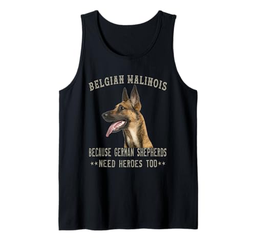 Herren Belgischer Malinois, Weil Deutsche Schäferhunde auch Helden brauchen Tank Top Herren Belgischer Malinois, Weil Deutsche Schäferhunde auch Helden brauchen Tank Top von Belgian Malinois Admirer Shirts