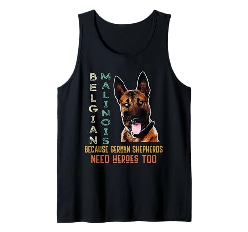 Herren Belgischer Malinois, Weil Deutsche Schäferhunde auch Helden brauchen Tank Top von Belgian Malinois Admirer Shirts