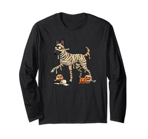 Belgische Malinois Mumie Kürbis Halloween Kinder Herren Damen Langarmshirt von Belgian Malinois Lovers Halloween Outfits Boy Girl