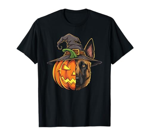 Belgische Malinois Kürbis Jack O Laterne Halloween Kinder Herren T-Shirt von Belgian Malinois Lovers Halloween Pumpkin Outfits