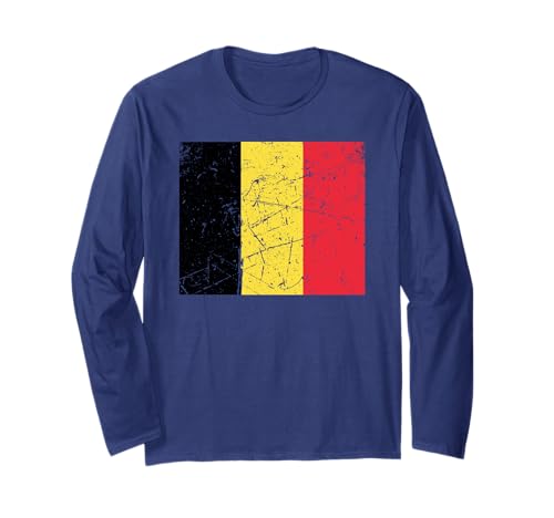 Belgien Flagge Grafik für Männer Frauen Kinder Langarmshirt Belgien Flagge Grafik für Männer Frauen Kinder Langarmshirt von Belgium Flag Graphic Store