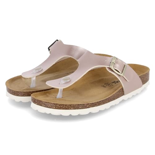 Beliana 0027/299/Platin Nac/408 80 Met Pantolette Synthetik Damen in Gold - Gr. 40 von Beliana