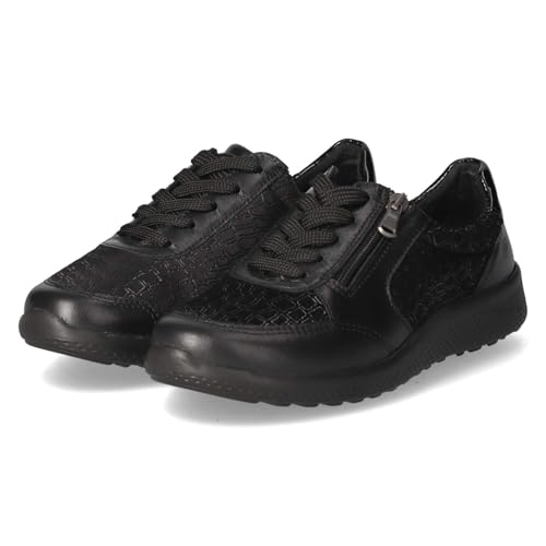 Beliana 1421/11611 orthopädischer Schnürhalbschuh Rauleder Damen in schwarz - Gr. 38 von Beliana