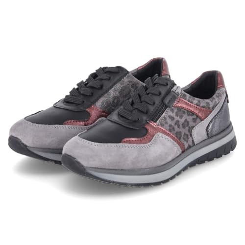 Beliana 1707/12726 fumo orthopädischer Schnürhalbschuh Leder Damen in grau-Kombi - Gr. 37 von Beliana