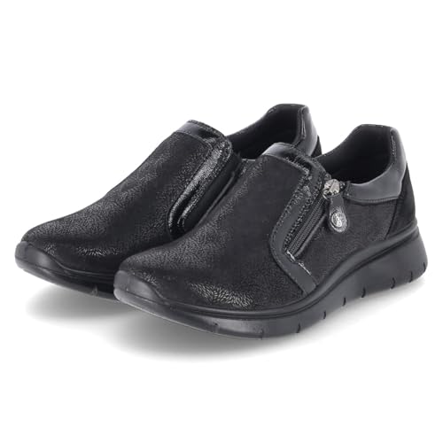 Beliana 85650001170011 Slipper Leder & Textil Damen in schwarz - Gr. 38 von Beliana