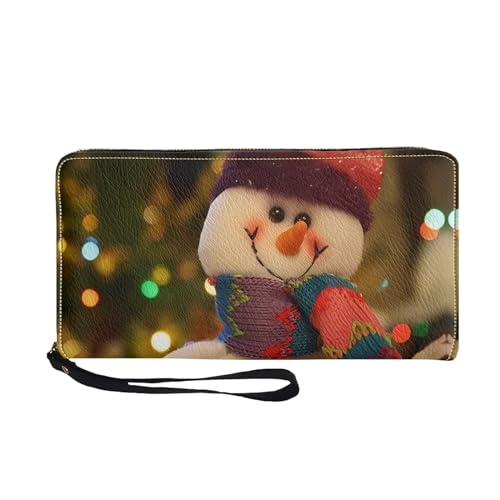 Belidome Damen Geldbörse Geldbörse Tasche Wristlet Strap Leichte Münze Handtasche, Christmas Snowman-2 (Weihnachts-Schneemann, Einheitsgröße von Belidome