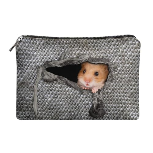 Belidome Damen Make-up Taschen Handtasche Geldbörse für Frauen, Hamster, Einheitsgröße von Belidome