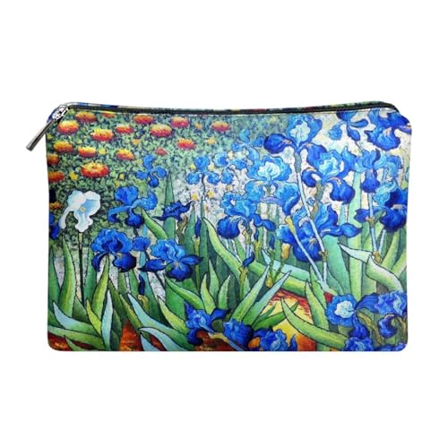 Belidome Damen Make-up Taschen Handtasche Geldbörse für Frauen, Van Gogh Iris Repro Floral, Einheitsgröße von Belidome