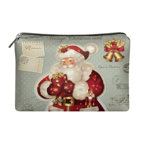 Belidome Damen Make-up Taschen Handtasche Geldbörse für Frauen, Weihnachtsmann, Einheitsgröße von Belidome