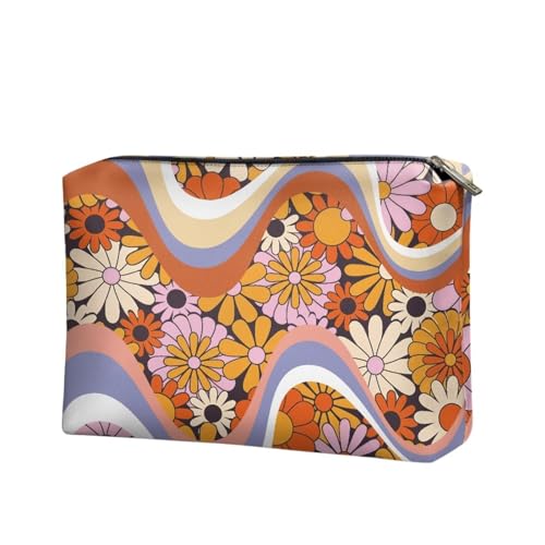 Belidome Damen Trave Make-up-Tasche Reise Kosmetiktasche, Hippie-Blumenmuster, Einheitsgröße von Belidome