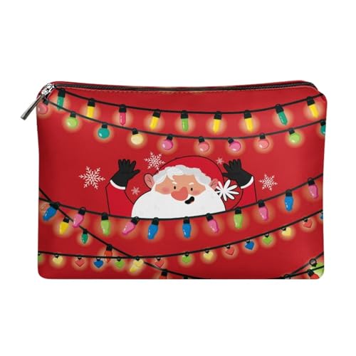 Belidome Damen Trave Make-up-Tasche Reise Kosmetiktasche, Weihnachtsmann-Lichter, Einheitsgröße von Belidome