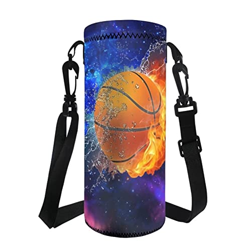 Belidome Galaxy Basketball Wasserflaschen Abdeckung für Jungen Mädchen Halter Tragetasche Kordelzug Tasche für Schule Fitnessstudio Sport von Belidome