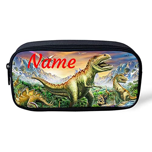 Belidome Kinder Dinosaurier Federmäppchen Tasche mit Namen Custom Pen Pouch Langlebig von Belidome