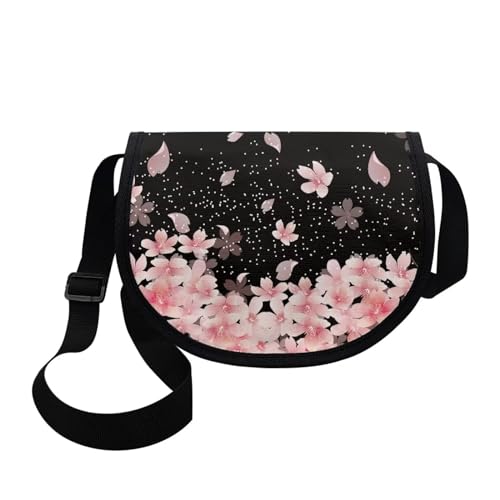 Belidome Kinder Messenger Bag Schule Handtasche Crossbody Taschen, Kirschblüten-Sakura von Belidome