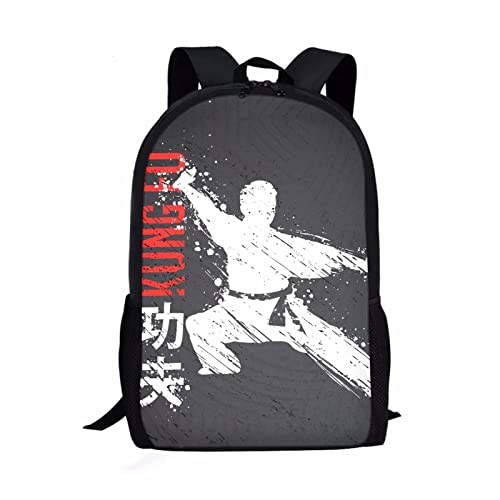 Belidome Kinder-Schulrucksack für Jungen und Mädchen, Schultertasche, Kung Fu, Einheitsgröße von Belidome