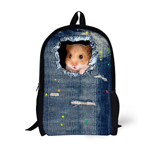 Belidome Kinder Schulrucksack für Jungen Mädchen Schulter Büchertasche, Hamster, Einheitsgröße von Belidome