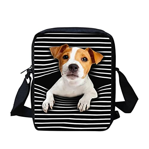 Belidome Kleine Umhängetasche für Damen und Kinder, mit Tiermotiv, Umhängetasche, Jack Russell Terrier, Einheitsgröße von Belidome