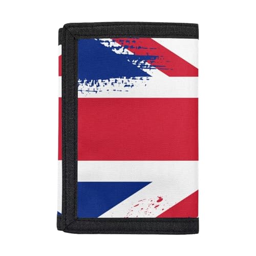 Belidome Lange dreifach gefaltete Geldbörse für Kinder, Jungen, Mädchen, Union Jack Design von Belidome