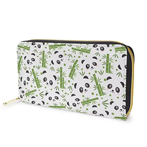 Belidome Leder Geldbörse Damen Mädchen Geldbörse Handtasche Münztasche, panda, Einheitsgröße von Belidome